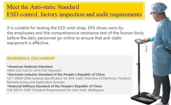 Kapper ESD Clean Room Meter Surface Resistivity Meter Electric Resistance Tester