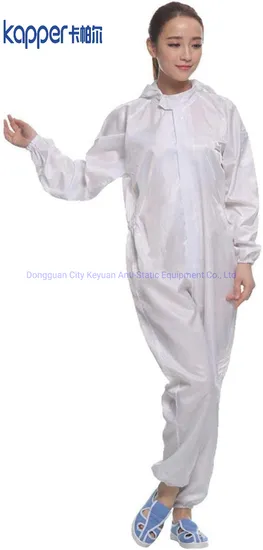 Kapper ESD Clean Room Coverall Anti-Static Hooded Lab Zip Jumpsuit Spray Paint Work Clothes