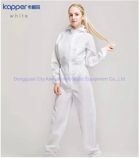 Kapper ESD Clean Room Coverall Anti-Static Hooded Lab Zip Jumpsuit Spray Paint Work Clothes