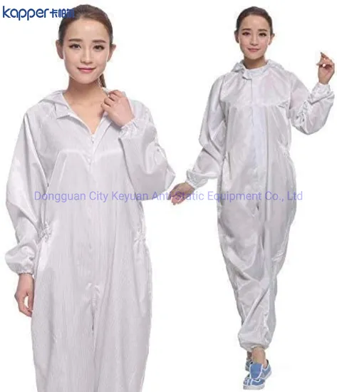 Kapper ESD Clean Room Coverall Anti-Static Hooded Lab Zip Jumpsuit Spray Paint Work Clothes