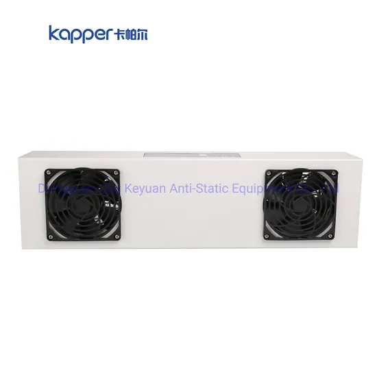 Kapper Clean Room LED Display Anti Static Overhead 2-Fan Ionzing Blower