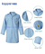 Kapper ESD Clean Room Lab Coat with Lapel Collar 3 Pockets Snap Cuffs Knee Length Anti-Static Cloths