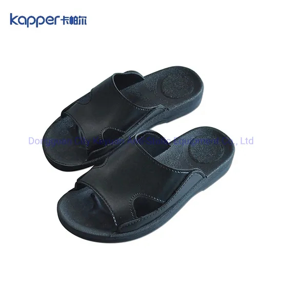 Kapper Antstatic PU Sole Indoor Safety Leather Slipper PVC ESD Slippers