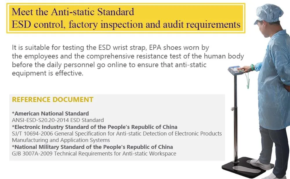 Measuring The Body&prime;s Comprehensive Resistance Eletrostatic Tester